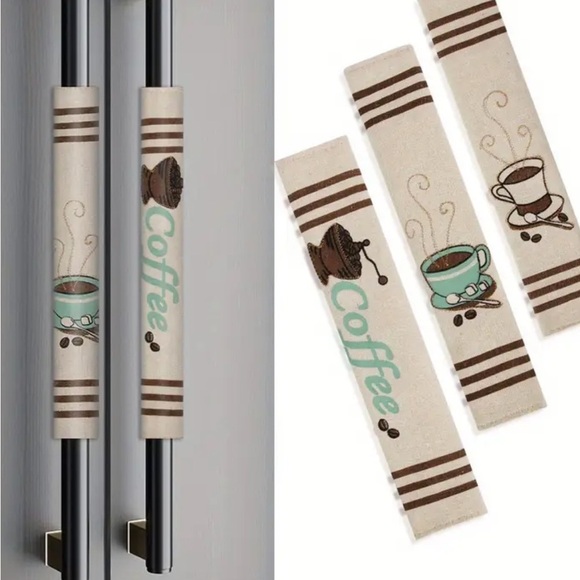 Appliance Handle covers 3 Coffee Decor - Picture 2 of 4